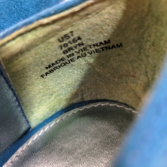 Turquoise Suede Pumps - Picture 6 of 6